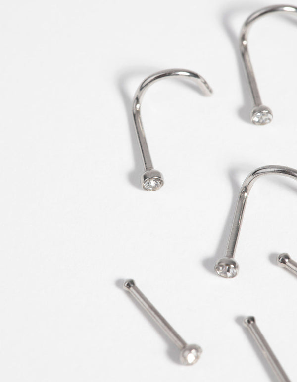 Surgical Steel Nose Studs with Diamantes