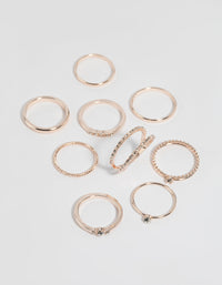 Rose Gold Diamante Ring Pack - link has visual effect only