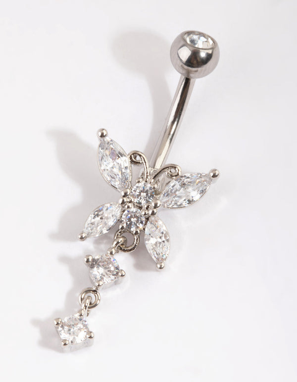 Surgical Steel Butterfly Belly Bar