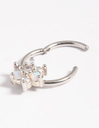 Surgical Steel Pretty Flower Clicker Ring - link has visual effect only