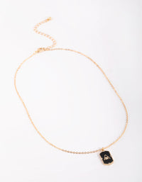 Gold Triangular Pendant Necklace - link has visual effect only