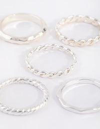 Silver Croissant Ring 5-Pack - link has visual effect only