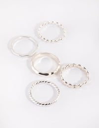 Silver Croissant Ring 5-Pack - link has visual effect only