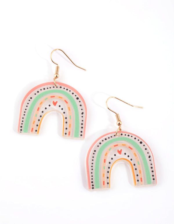 Pastel Rainbow Drop Earrings