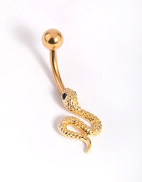 Gold Plated Titanium Snake Belly Bar - link has visual effect only