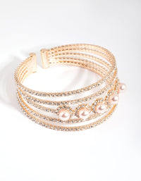 Pink Pearl Cuff Bracelet - link has visual effect only