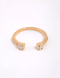 Gold Plated Sterling Silver Cubic Zirconia RIng - link has visual effect only