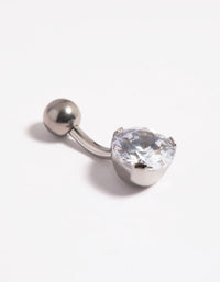 Titanium Cubic Zirconia Belly Bar - link has visual effect only