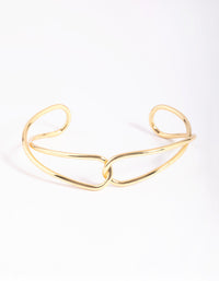 Gold Plated Knot Cuff Bracelet - link has visual effect only