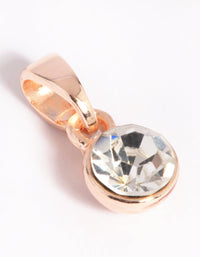 Rose Gold Plated Diamante Charm - link has visual effect only