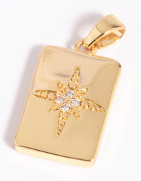 Gold Plated Celestial Charm with Cubic Zirconia - link has visual effect only