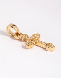 Gold Plated Antique Cross Charm - link has visual effect only