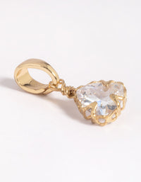 Gold Plated Diamante Triangle Charm - link has visual effect only