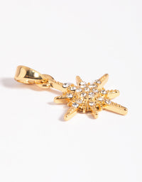 Gold Plated Diamante Starburst Charm - link has visual effect only