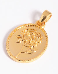Gold Plated Vintage Flower Charm - link has visual effect only