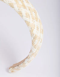 Two Tone Straw Padded Alice Band - link has visual effect only