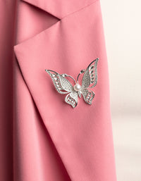 Silver Butterfly & Pearl Brooch - link has visual effect only