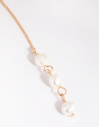 Gold Pearl Thread Through Earrings - link has visual effect only