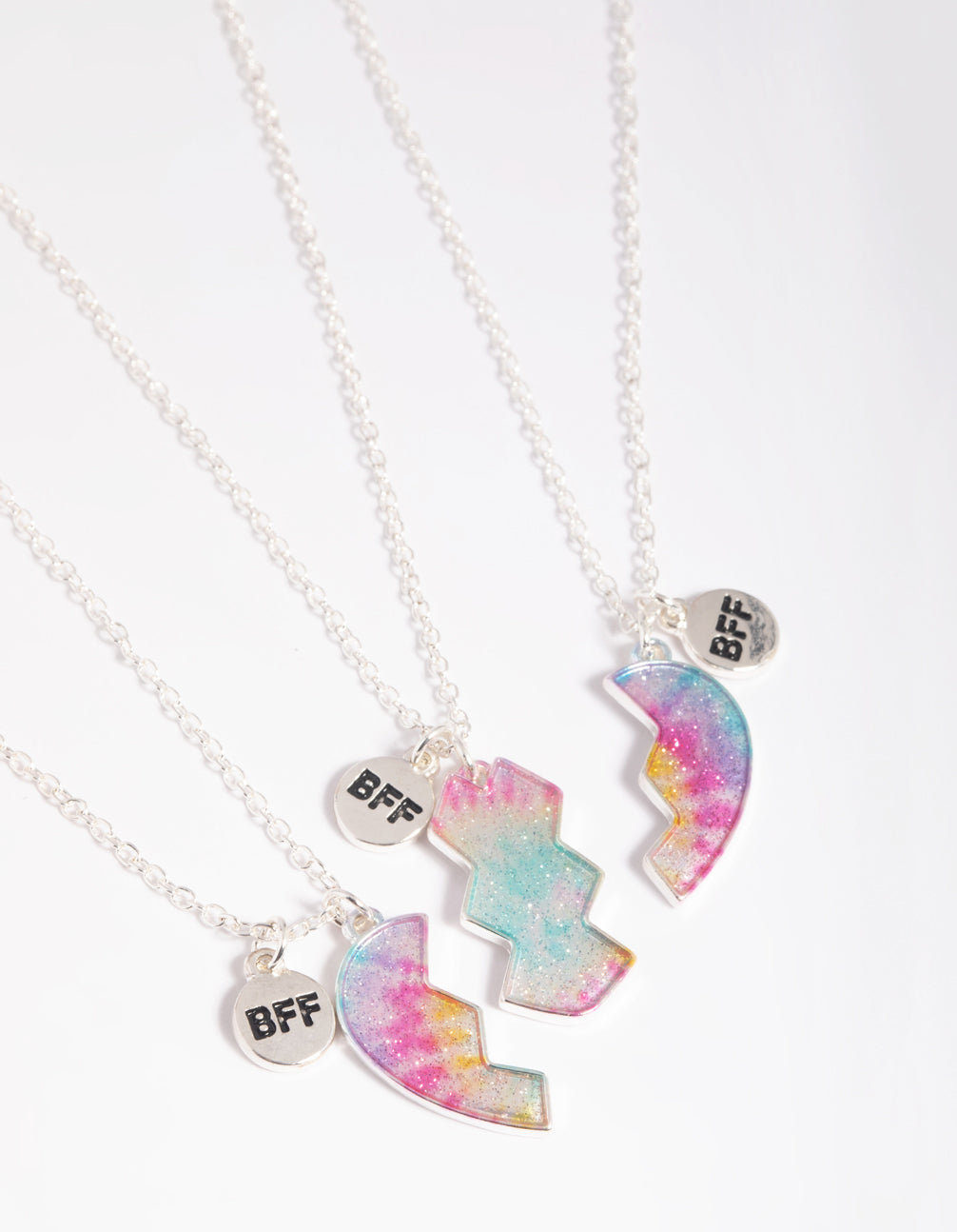 New Claire's Rainbow Heart Love Best Friend BFF Necklaces Pride Jewelry Lot  | eBay
