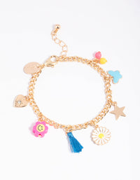 Kids 90s Smile Charm Bracelet - link has visual effect only