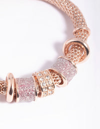 Rose Gold Mixed Charm Stretch Bracelet - link has visual effect only