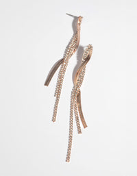 Rose Gold Snake Drop Earrings - link has visual effect only