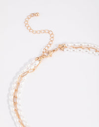90s Pearl & Daisy Layered Necklace - link has visual effect only