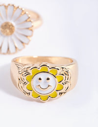 90s Daisy Ring Set - link has visual effect only