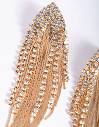 Gold Flat Chain Drop Earrings - link has visual effect only