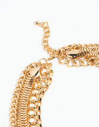Gold Mixed Chain Layered Necklace - link has visual effect only