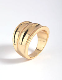 Gold Concave Fashion Ring - link has visual effect only
