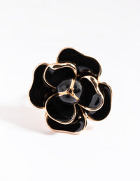 Black Flower Ring - link has visual effect only