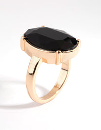 Black Statement Stone Cocktail Ring - link has visual effect only