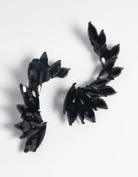 Matte Black Marquise Cuff Earrings - link has visual effect only