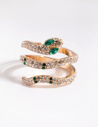 Gold Diamante Snake Ring - link has visual effect only