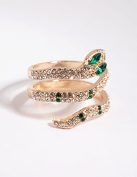 Gold Diamante Snake Ring - link has visual effect only