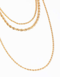Gold Twisted Chain Layered Necklace - link has visual effect only