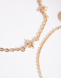 Gold Moon Charm Bracelet Set - link has visual effect only