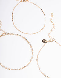 Gold Diamante Anklet 4-Pack - link has visual effect only
