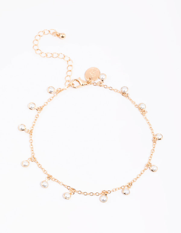 Gold Pearl Anklet