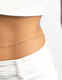 Gold Drop Diamante Waist Chain - link has visual effect only