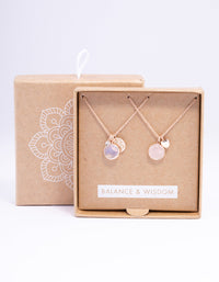 Rose Gold Semi-Precious Mixed Jewellery Set - link has visual effect only
