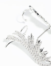 Silver Cubic Zirconia Wing Cuff Earrings - link has visual effect only