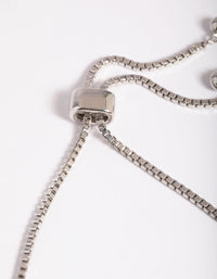 Rhodium Cubic Zirconia Tennis Bracelet - link has visual effect only