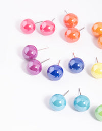 Colourful Ball Stud Earring 8-Pack - link has visual effect only