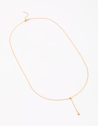 Gold Plated Sterling Silver Lariat Necklace - link has visual effect only