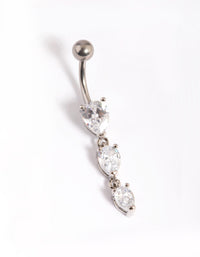 Titanium Pear Drop Belly Bar - link has visual effect only