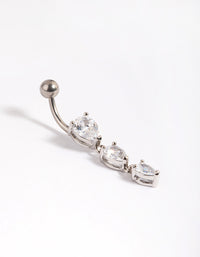 Titanium Pear Drop Belly Bar - link has visual effect only