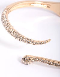Gold Diamante Snake Hinge Bracelet - link has visual effect only