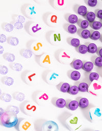 Purple Hearts Make Your Own Bead Kit - link has visual effect only